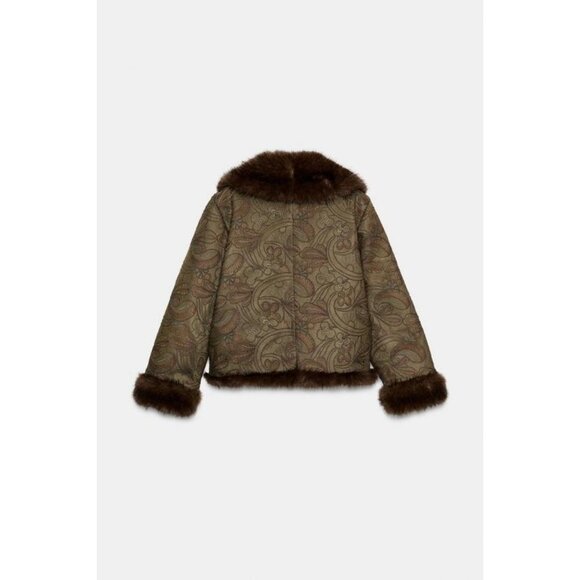 ZARA EMBROIDERED DOUBLE-FACED JACKET - Picture 8 of 10